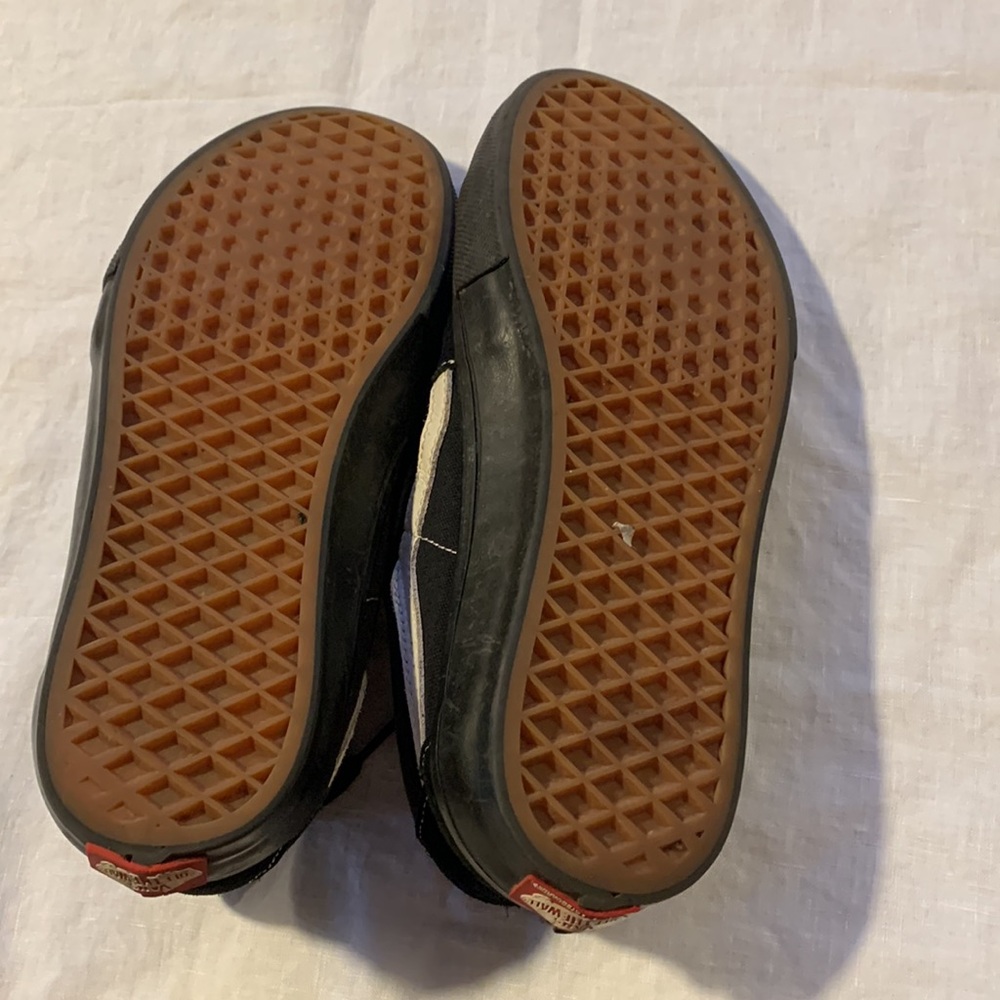 Vans Skate Popcush Old School Black and Cream Skateboarding Shoes Suede Upper - Picture 12 of 15